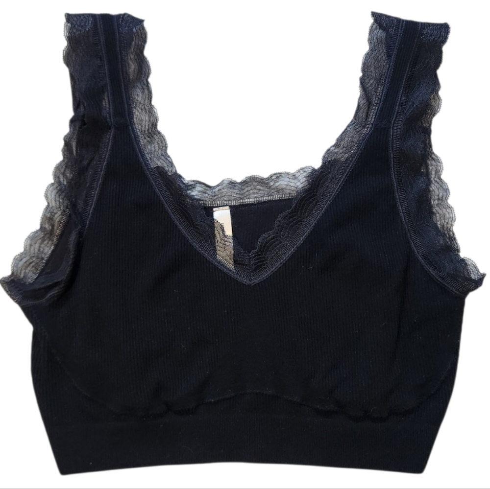 Rhonda Shear Black Lace Bralette 1X